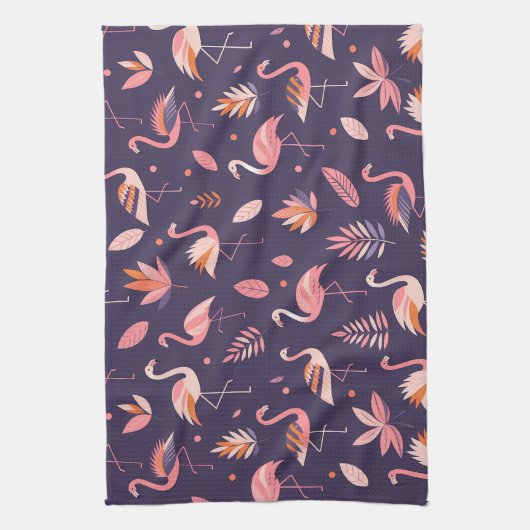 Flamingo Paradise Pattern Geschirrtuch (Vertikal)