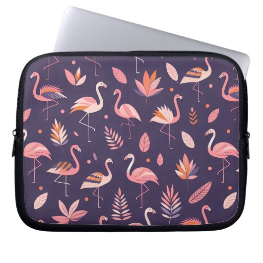 Flamingo Paradise Pattern Laptopschutzhülle (Vorderseite)