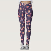 Flamingo Paradise Pattern Leggings (Vorderseite)