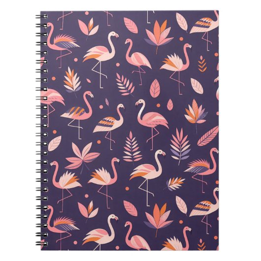 Flamingo Paradise Pattern Notizblock (Vorderseite)