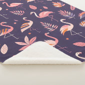 Flamingo Paradise Pattern Sherpadecke (3/4)