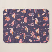 Flamingo Paradise Pattern Sherpadecke (Vorderseite (Horizontal))