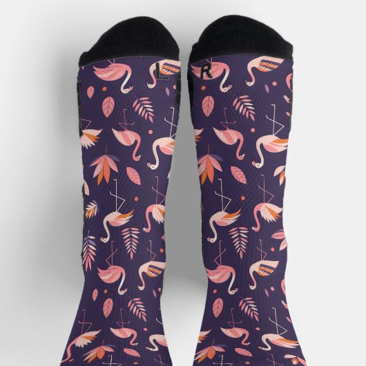 Flamingo Paradise Pattern Socken (Oben)