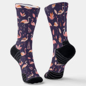 Flamingo Paradise Pattern Socken (Gewinkelt)
