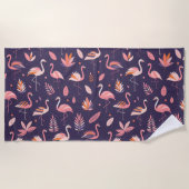 Flamingo Paradise Pattern Strandtuch (Vorderseite)