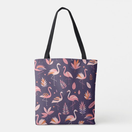 Flamingo Paradise Pattern Tasche (Rückseite)