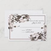 Flamingo Paradise RSVP Karte (Vorne/Hinten)