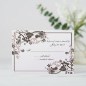 Flamingo Paradise RSVP Karte (Stehend Vorderseite)