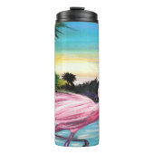 Flamingo Paradise Thermosbecher (Vorderseite)
