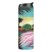 Flamingo Paradise Thermosbecher (Nach links gedreht)