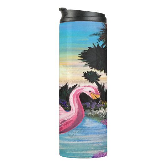 Flamingo Paradise Thermosbecher (Nach rechts gedreht)