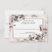 Flamingo Paradise Wedding Response RSVP Karte (Vorderseite)