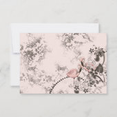 Flamingo Paradise Wedding Response RSVP Karte (Rückseite)