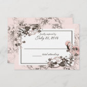 Flamingo Paradise Wedding Response RSVP Karte (Vorne/Hinten)