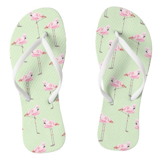 FLAMINGO PARK MINT Slim Strap FlipFlops Thongs Badesandalen (Fußbett)