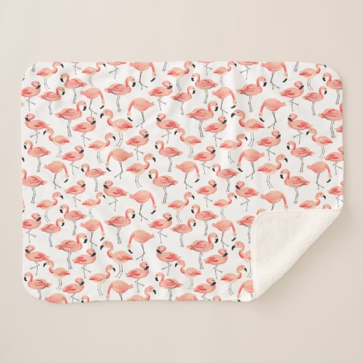 Flamingo Party Baby Sherpadecke (Vorderseite (Horizontal))
