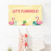 Flamingo-Party - bearbeitbares Zeichen/Banner/Hint Banner (Insitu)