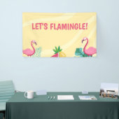 Flamingo-Party - bearbeitbares Zeichen/Banner/Hint Banner (Messeveranstaltung)
