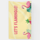 Flamingo-Party - bearbeitbares Zeichen/Banner/Hint Banner (Vertikal)