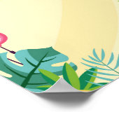 Flamingo Party - Begrüßungszeichen/Banner/Poster Poster (Ecke)