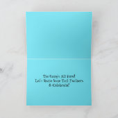 Flamingo Party Birds Happy Birthday Card Karte (Innenseite)