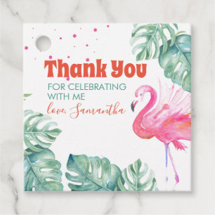 Flamingo Party Danke Geschenkanhänger