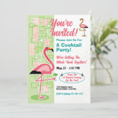 Flamingo-Party Einladungen (Stehend Vorderseite)