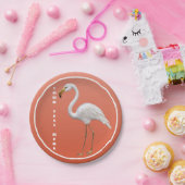 Flamingo Party Elegeant Peach Pappteller (Party)