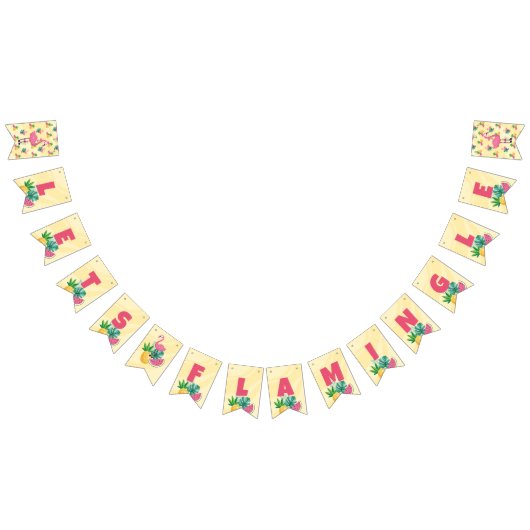 Flamingo-Party - Flamingle-Bunting-Flagge Wimpelkette (Alle)