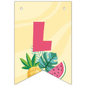 Flamingo-Party - Flamingle-Bunting-Flagge Wimpelkette (Zweite Fahne)