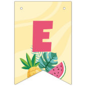 Flamingo-Party - Flamingle-Bunting-Flagge Wimpelkette (Dritte Fahne)