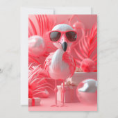 Flamingo Party Geburtstag für Kinder Einladung (Rückseite)