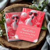 Flamingo Party Geburtstag für Kinder Einladung