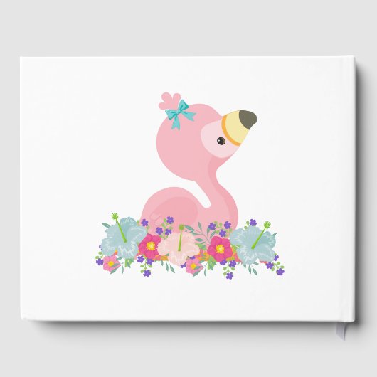 Flamingo Party Guest Book Gästebuch (Rückseite)