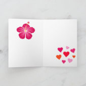 Flamingo-Party-Illustrationskarte Karte (Innenseite)