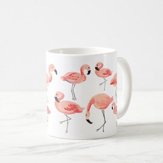 Flamingo Party Kaffeetasse (VorderseiteRechts)