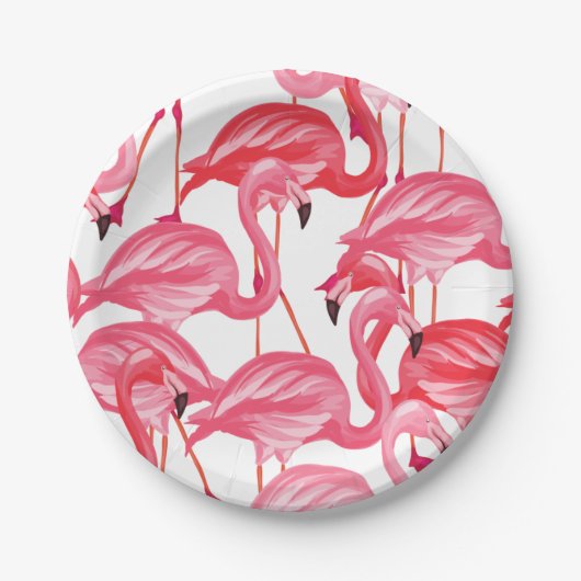 Flamingo-Party-Papier-Teller-Geschirr Pappteller (Vorderseite)