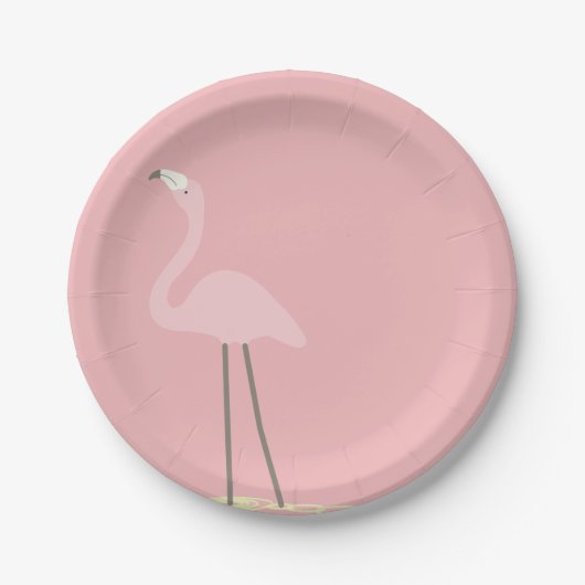 Flamingo-Party-Papier-Teller Pappteller (Vorderseite)