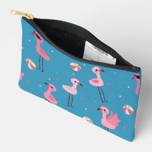 Flamingo Party (Sky Blue) Zubehörtasche