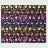 Flamingo Party Technicolor Wrapping Paper Geschenkpapier (Flach)