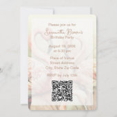 Flamingo-Party-Thema, QR-Code, Benutzerdefiniert Einladung (Rückseite)