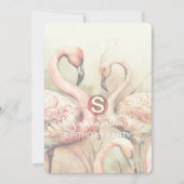 Flamingo-Party-Thema, QR-Code, Benutzerdefiniert Einladung (Vorderseite)
