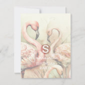 Flamingo-Party-Thema, QR-Code-RSVP RSVP Karte (Vorderseite)