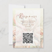 Flamingo-Party-Thema, QR-Code-RSVP RSVP Karte (Rückseite)