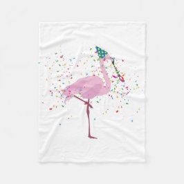 Flamingo Partying - Tiere mit Party Fleecedecke