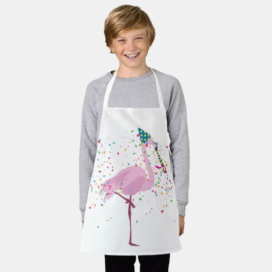 Flamingo Partying - Tiere mit Party Schürze (Getragen)