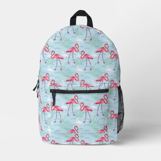 Flamingo Pattern Bedruckter Rucksack (Vorderseite)