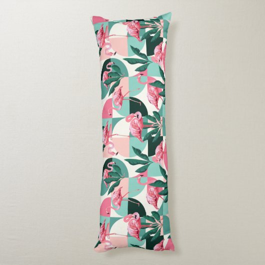 Flamingo Pattern Body Pillow Seitenschläferkissen (Rückseite (Vertikal))