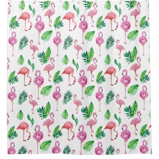 Flamingo Pattern Duschvorhang (Vorderseite)