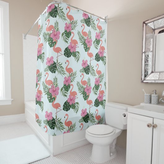 Flamingo Pattern Duschvorhang (Beispiel)